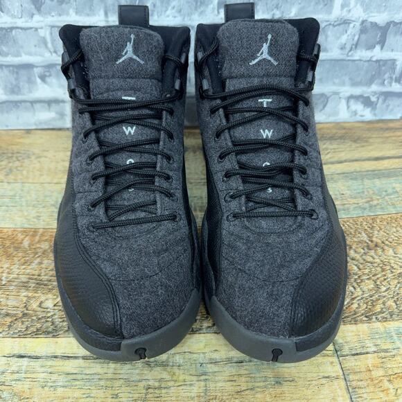 Nike Air Jordan 12 XII Retro Wool Black Grey Shoe 852627-003 Mens Size 9.5 main image 12